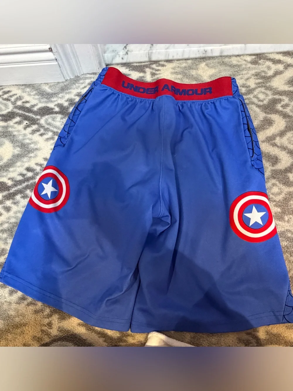 Under Armour Youth Blue Captain America Performance Shorts